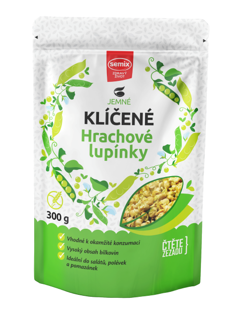Klicene hrachove lupinky 2 | Sprouted Green Pea Crunchy Flakes